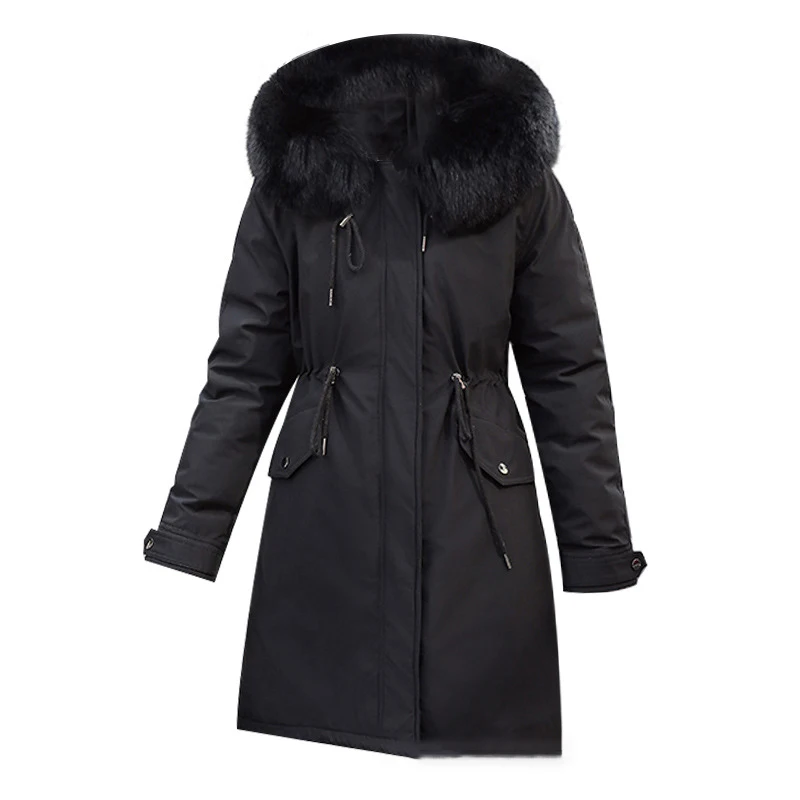 Big fur winter coat thickened parka women stitching slim long winter coat down cotton ladies down parka down jacket women 2021, White + black
Big fur winter coat thickened parka women stitching slim long winter coat down cotton ladies down parka down jacket women 2021, White + black