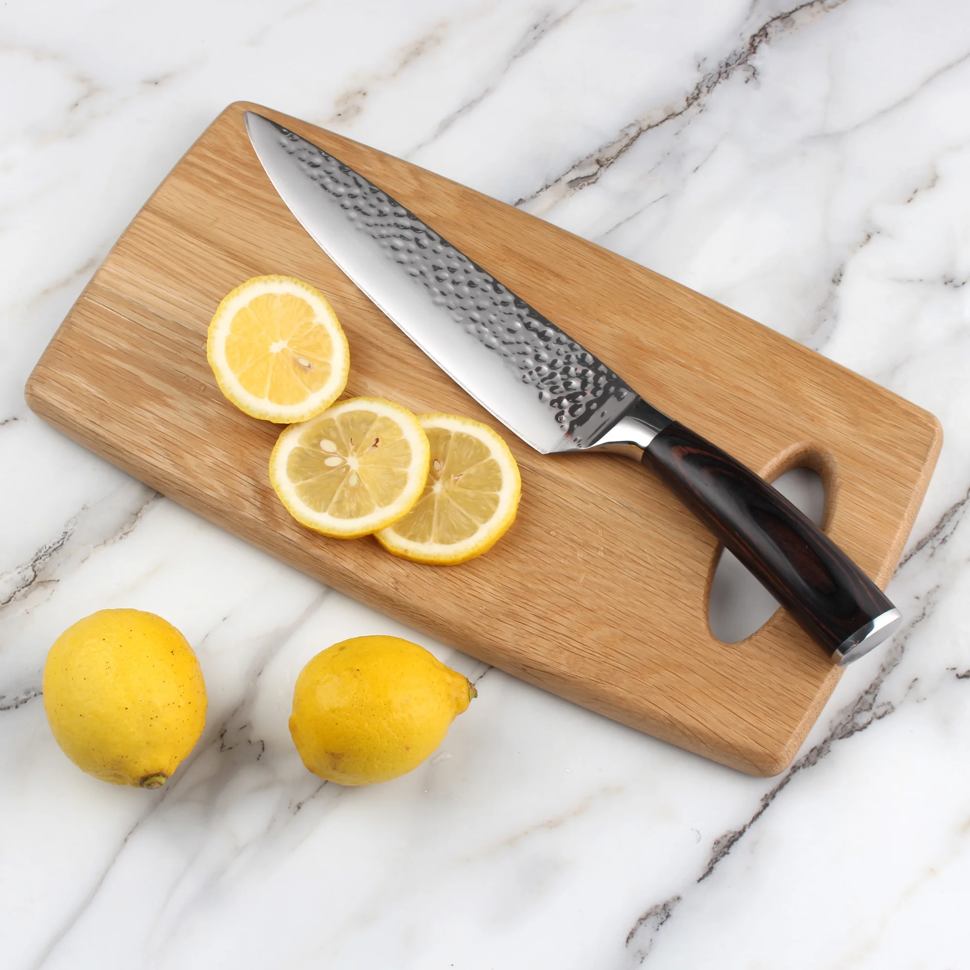 Professional High Carbon Steel Extra Sharp 8 Inch Pro Kitchen Chef Knife with Ergonomic Pakka Wood Handle
Professional High Carbon Steel Extra Sharp 8 Inch Pro Kitchen Chef Knife with Ergonomic Pakka Wood Handle