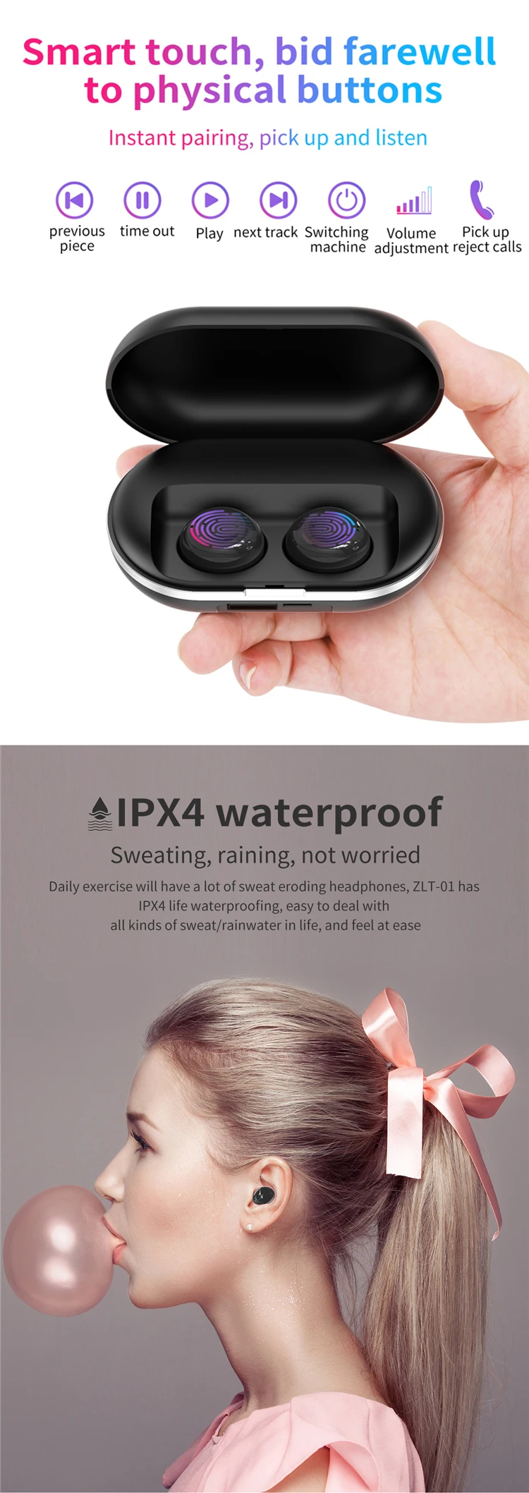Factory hot sale digital wireless headphone hifi portronics best quality - ANKUX.COM