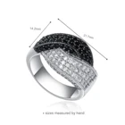And Black Wedding 925 Sterling Silver Rings White And Black Cubic Zirconia Wedding Party Ring