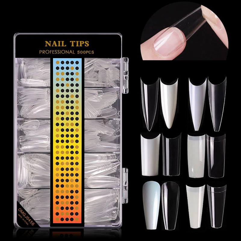 500Pcs/box Transparent Natural False Nail Tips C Curve Full/Half Cover No trace French Acrylic Nails DIY Manicure Tools, Transparent and natural
500Pcs/box Transparent Natural False Nail Tips C Curve Full/Half Cover No trace French Acrylic Nails DIY Manicure Tools, Transparent and natural