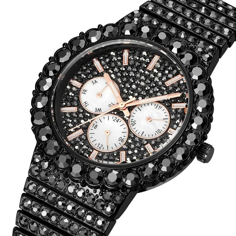 Blues RTS Wholesale Fashion Macro pave Quartz Women's Date Luxury Black Quality Timepiece
Blues RTS Wholesale Fashion Macro pave Quartz Women's Date Luxury Black Quality Timepiece
