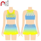 Thousands of Rhinestones Crystal OEM Cheerleading Uniform With Short Underneath Cheer Practice Wear