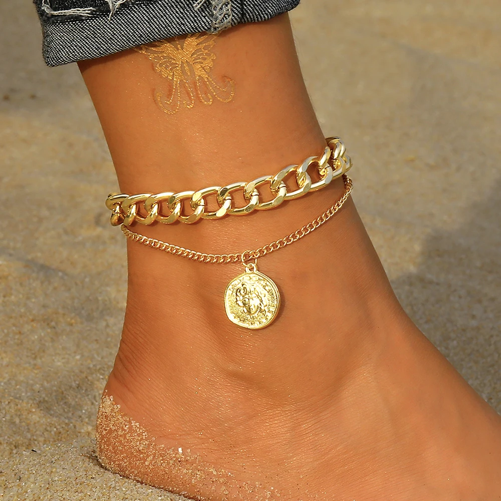 VKME Punk Gold Thick chain Anklet Bracelet Hip Hop Custom Cuban Link Anklet For Women Men Feet Jewelry
VKME Punk Gold Thick chain Anklet Bracelet Hip Hop Custom Cuban Link Anklet For Women Men Feet Jewelry