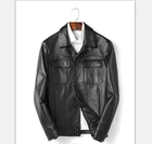 Wholesaler Men's Fashion Genuine leather lambskin jacket for men winter sheepskin leather jacket