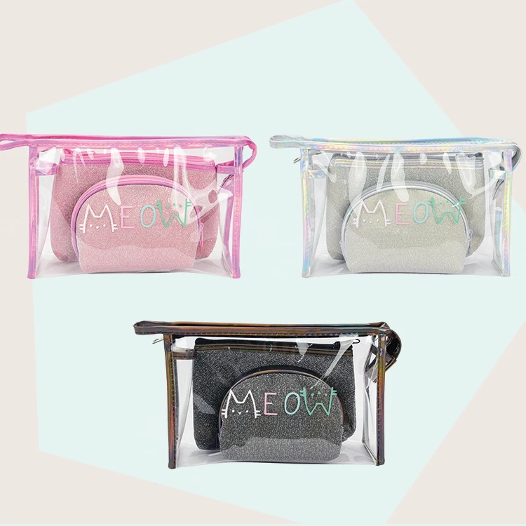 2020 New Style Travel Set 3 Pvc Custom Print Clear Makeup Cosmetic Bags Pouch Bolsas Cosmetiqueras Least Wholesale Neceser
2020 New Style Travel Set 3 Pvc Custom Print Clear Makeup Cosmetic Bags Pouch Bolsas Cosmetiqueras Least Wholesale Neceser