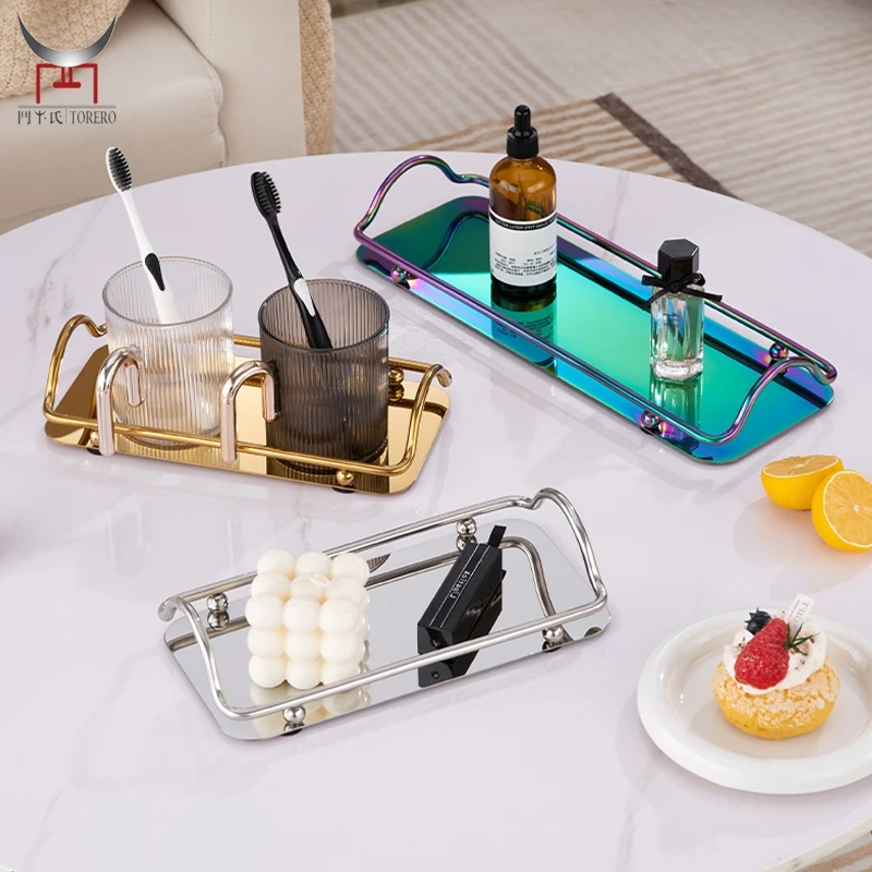 Stainless Steel Rectangular Shaped Mirror Tray Snack DessertTea Coffee Drink Fruit Flat Bottom Serving Tray Ornament Storage
Stainless Steel Rectangular Shaped Mirror Tray Snack DessertTea Coffee Drink Fruit Flat Bottom Serving Tray Ornament Storage