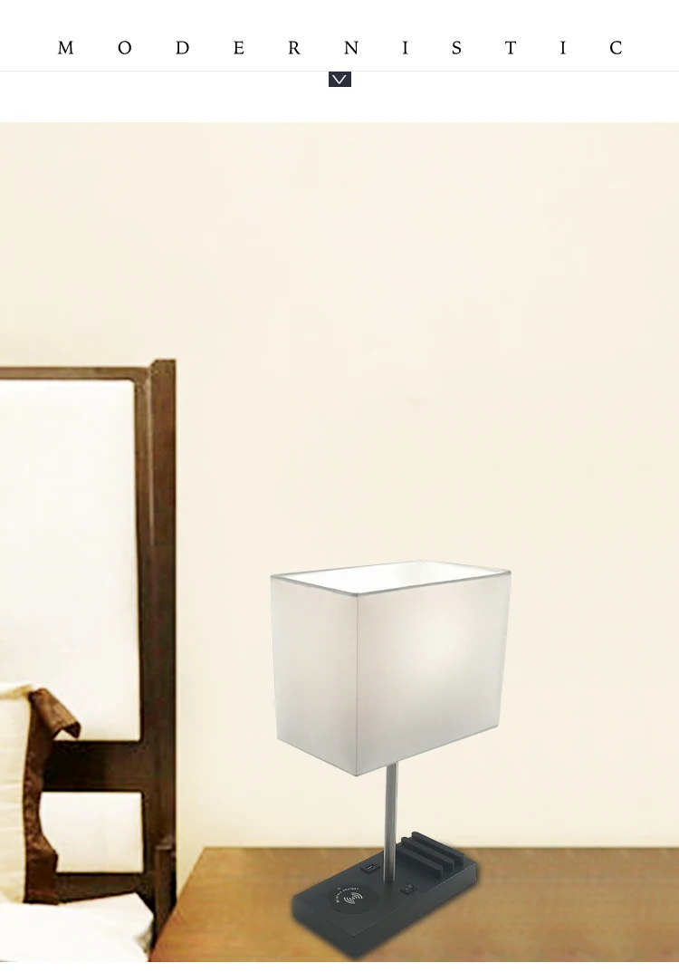 Wholesale Nordic Modern Decoration Bedroom LED Metal Fabric Table Lamp