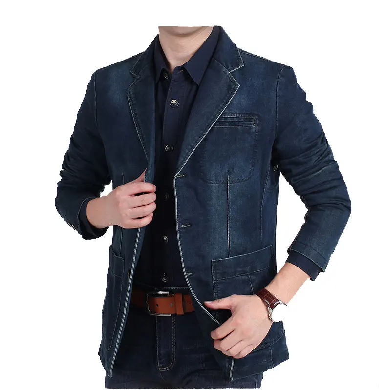 New Mens Denim Blazer Men Fashion Cotton Vintage Suit Jacket 4XL Male Blue Coat Denim Jacket Men Slim Fit Jeans Blazers Outwear
New Mens Denim Blazer Men Fashion Cotton Vintage Suit Jacket 4XL Male Blue Coat Denim Jacket Men Slim Fit Jeans Blazers Outwear