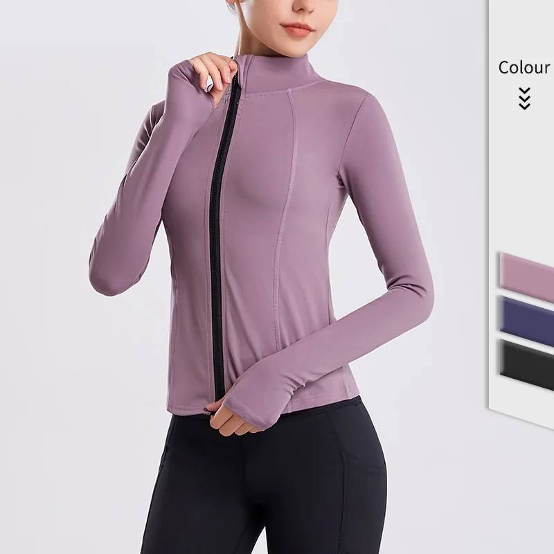 High Quality Soft Long Sleeve Yoga Wear Sports Coat Women Fitness Nylon Spandex Yoga, Customized colors 
High Quality Soft Long Sleeve Yoga Wear Sports Coat Women Fitness Nylon Spandex Yoga, Customized colors
