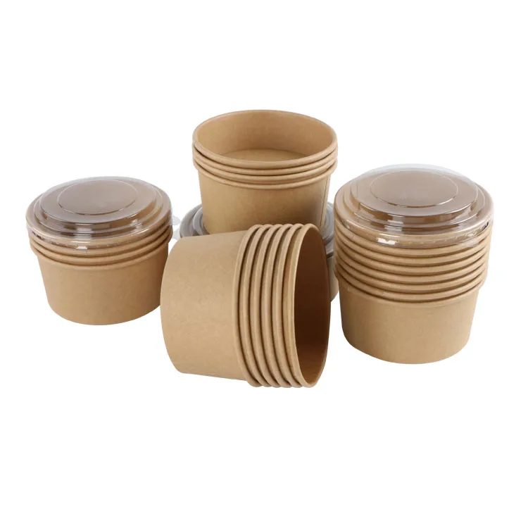 Eco friendly designed microwavable kraft disposable paper salad bowl with PET lid
Eco friendly designed microwavable kraft disposable paper salad bowl with PET lid