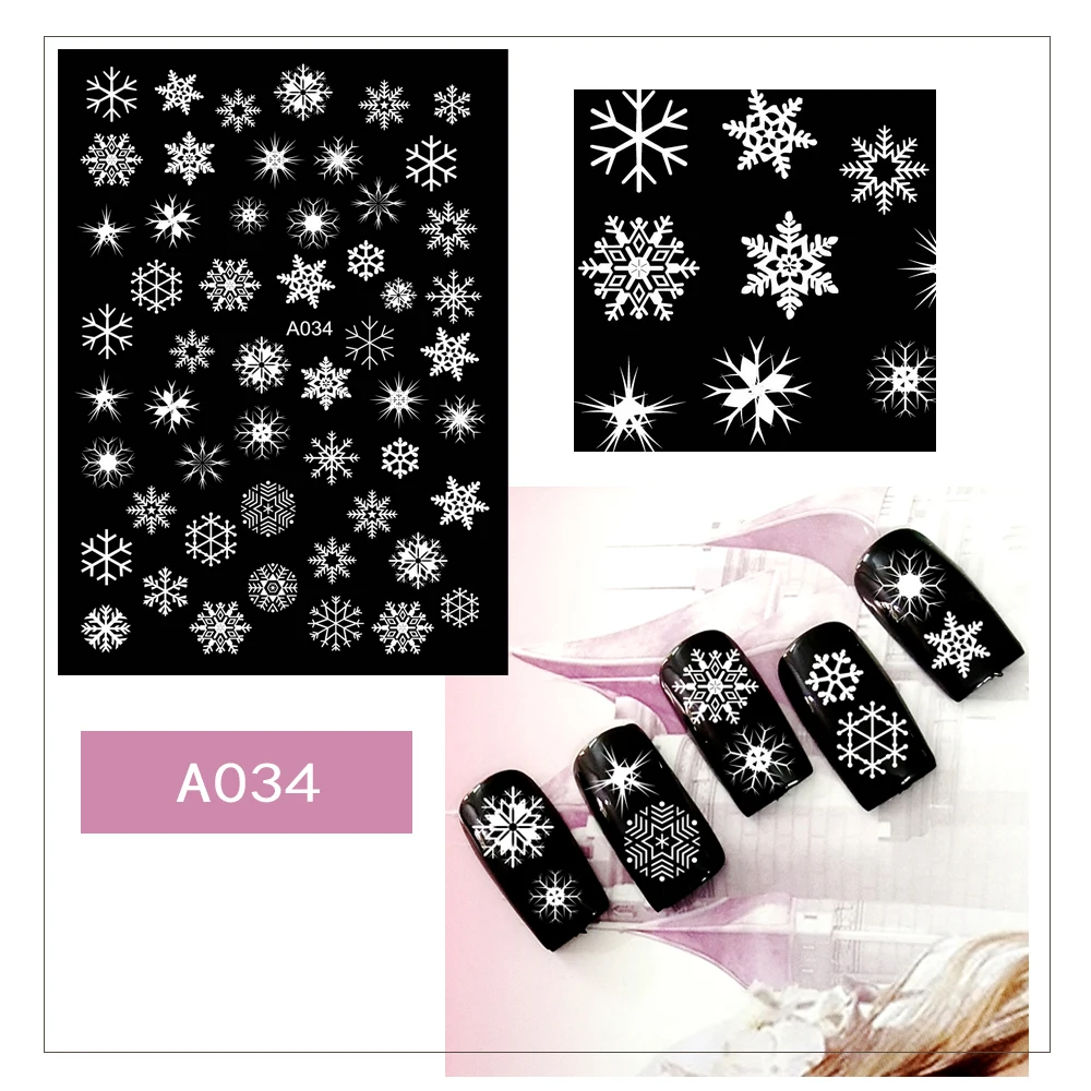 Big Sheet Snow Flake Design White Pattern Nail Polish Sticker 3D Christmas Nail Sticker With Self Adhesive, Pure color
Big Sheet Snow Flake Design White Pattern Nail Polish Sticker 3D Christmas Nail Sticker With Self Adhesive, Pure color