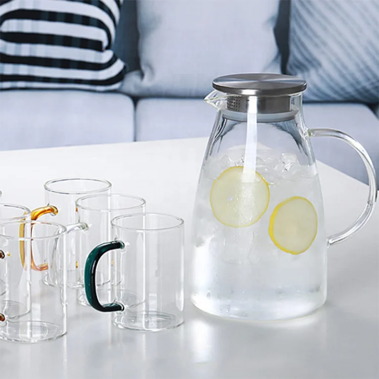 Hot Sale Large Capacity Water Carafe Glass Pitcher Borosilicate Water Jug, Transparent
Hot Sale Large Capacity Water Carafe Glass Pitcher Borosilicate Water Jug, Transparent