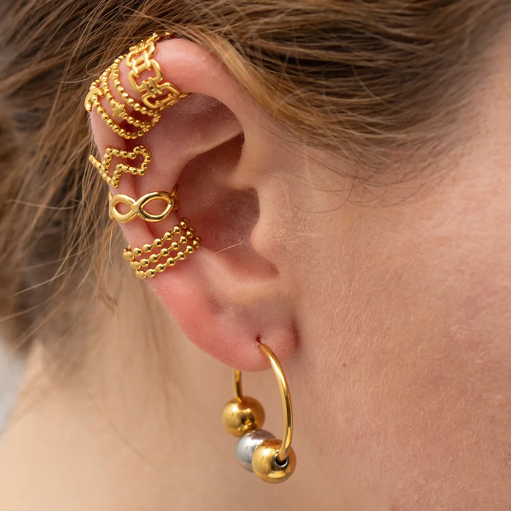 New Fashion Ear Cuff Earring Non Ear Clip On Gold Earrings Stainless Steel Chunky Earring
New Fashion Ear Cuff Earring Non Ear Clip On Gold Earrings Stainless Steel Chunky Earring