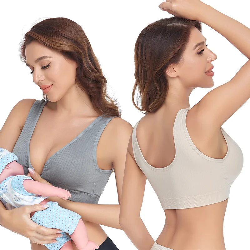 Wholesale Logo Custom 5 Colors Wireless Vest Type Thread Pregnant Women Seamless Nursing Front Open Bra Maternity #83718, Black,beige,pink,purple,gray
Wholesale Logo Custom 5 Colors Wireless Vest Type Thread Pregnant Women Seamless Nursing Front Open Bra Maternity #83718, Black,beige,pink,purple,gray