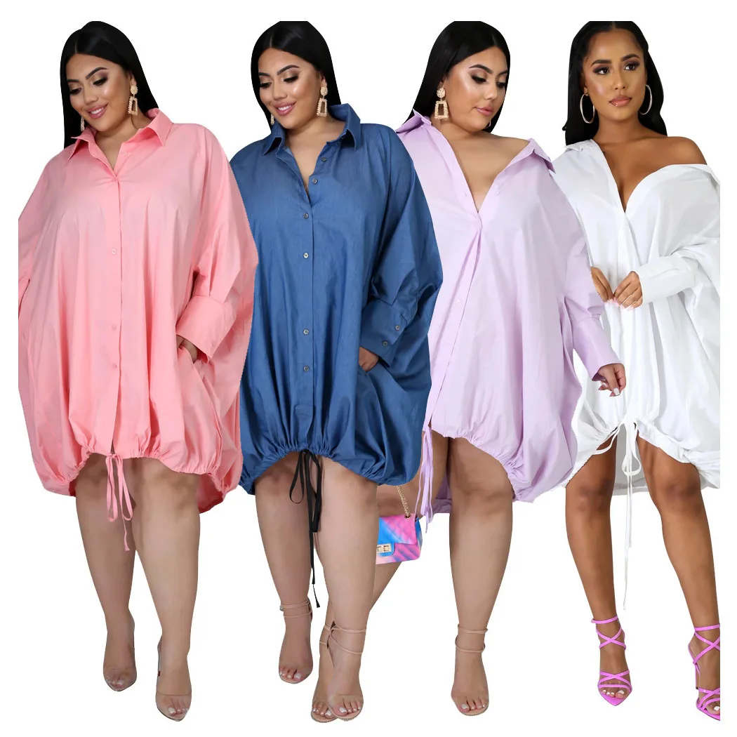 2021 spring autumn solid color long sleeves sexy ladies blouses & shirts loose women's dress plus size, As pictures showed
2021 spring autumn solid color long sleeves sexy ladies blouses & shirts loose women's dress plus size, As pictures showed