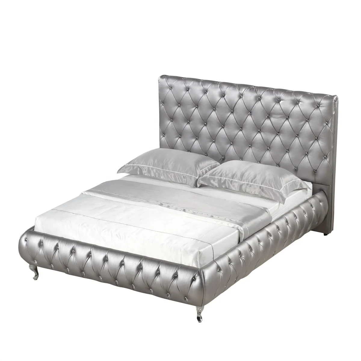 Modern latest design bed High Quality Furniture Bedroom LED queen size bed solid wood frame double leather bed
Modern latest design bed High Quality Furniture Bedroom LED queen size bed solid wood frame double leather bed