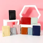Purse Card Custom Logo Mini Zipper Coin Purse Leather Keychain Multi Card Position Card Holder Women