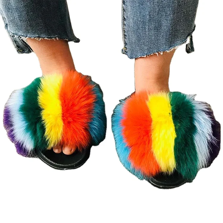 Spring and autumn new European and American fashion true fox fur slippers wear a flip-flop flat flat non-slip fur slippers, As shown in figure
Spring and autumn new European and American fashion true fox fur slippers wear a flip-flop flat flat non-slip fur slippers, As shown in figure