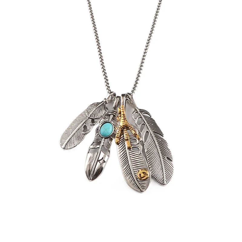 Fashionable accessories personality necklace four sets hip hop jewelry long sweater chain feather pendant
Fashionable accessories personality necklace four sets hip hop jewelry long sweater chain feather pendant