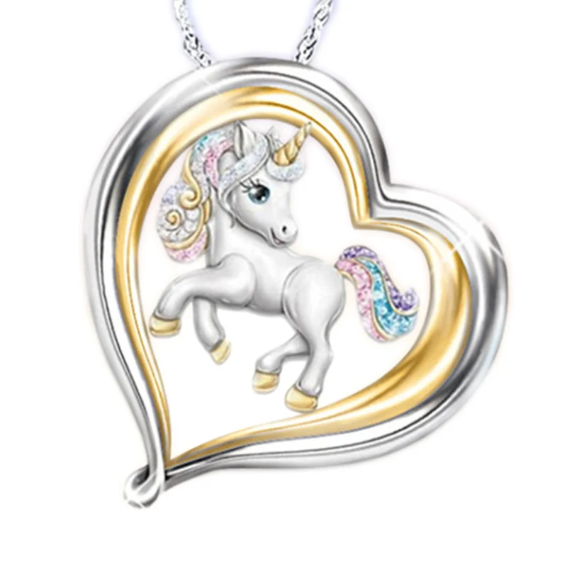 Europe and the United States wholesale hot ladies and men's unicorn two-color fairy tale love pendant
Europe and the United States wholesale hot ladies and men's unicorn two-color fairy tale love pendant