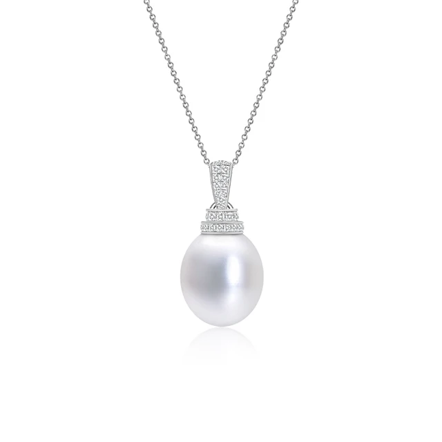 Women's 18K White Gold White South Sea Pearl and Diamonds Pendant Necklace Wholesale Free Shipping
Women's 18K White Gold White South Sea Pearl and Diamonds Pendant Necklace Wholesale Free Shipping