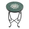 Outdoor Garden Furniture Mosaic Outdoor Garden Patio Round Iron Art Table Green