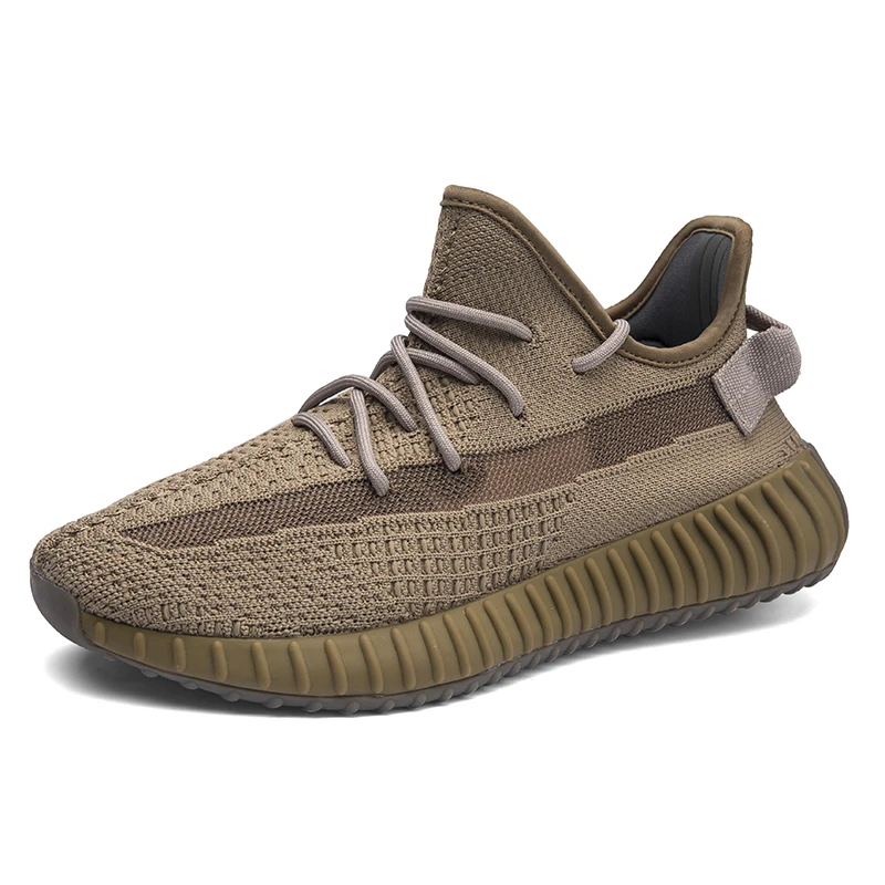 

2021 New design woven upper yezzys lundmark reflective glow breathable fashion yeezy 350 v2 running sport men's casual shoes