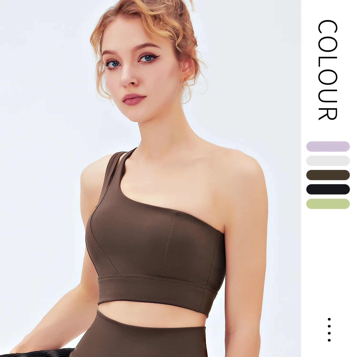 Women One Shoulder Sports Bra One Strap Bra Sports Tank Tops for Yoga Gym Running Workout 
Women One Shoulder Sports Bra One Strap Bra Sports Tank Tops for Yoga Gym Running Workout