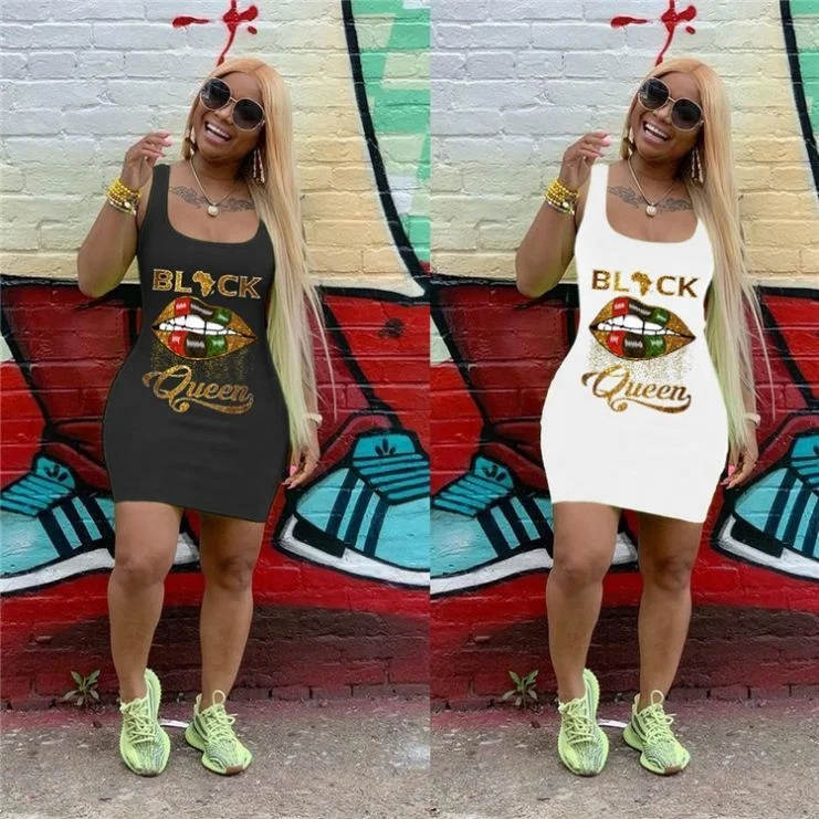 2021 Summer Fashion Lip Print Lady Elegant Sexy Bodycon Clothes Evening Club Women Girls' Casual Dress For Woman 
2021 Summer Fashion Lip Print Lady Elegant Sexy Bodycon Clothes Evening Club Women Girls' Casual Dress For Woman