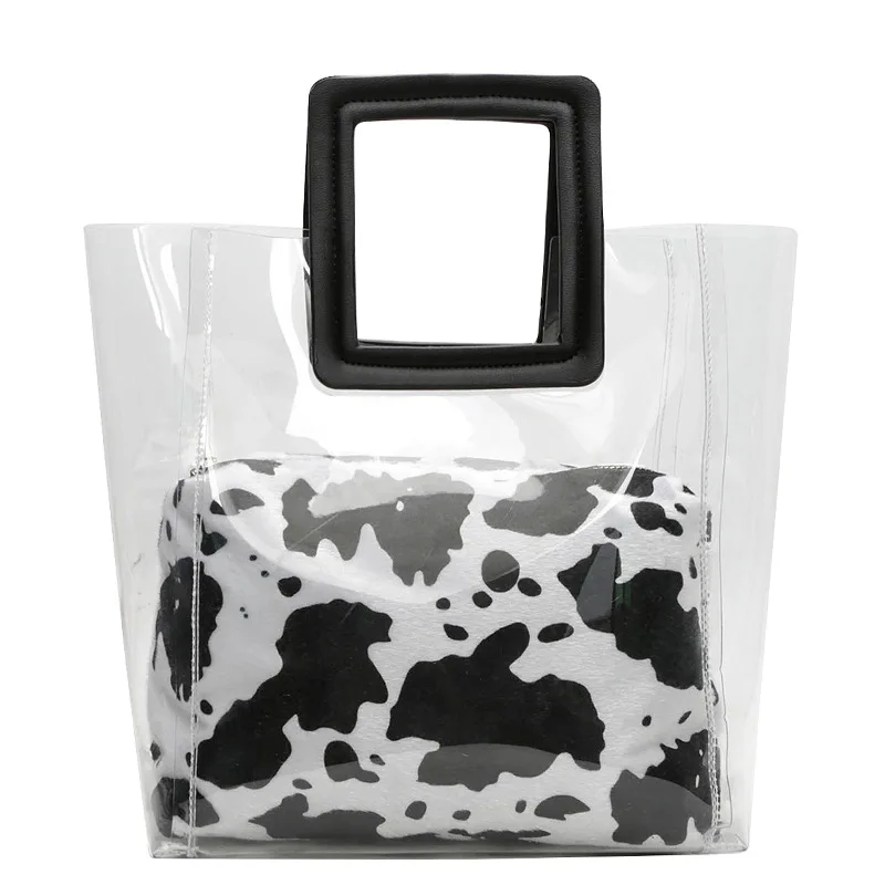 2022 Summer New Fashion Wholesale Transparent Clear Custom Cosmetic Handbags Set Pvc Tote Bags With Handle, Black,white,brown,beige
2022 Summer New Fashion Wholesale Transparent Clear Custom Cosmetic Handbags Set Pvc Tote Bags With Handle, Black,white,brown,beige