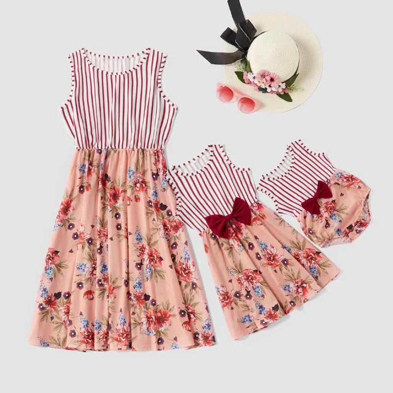 Cute Parent Child Matching Clothes Prints Sleeveless Dress Family Matching Clothes, As pictures
Cute Parent Child Matching Clothes Prints Sleeveless Dress Family Matching Clothes, As pictures