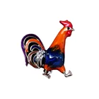 2020 Wholesale Customize High Grade Enamel Color Crystal Rhinestone Cock Brooch Pin Chinese Style Accessories For Women