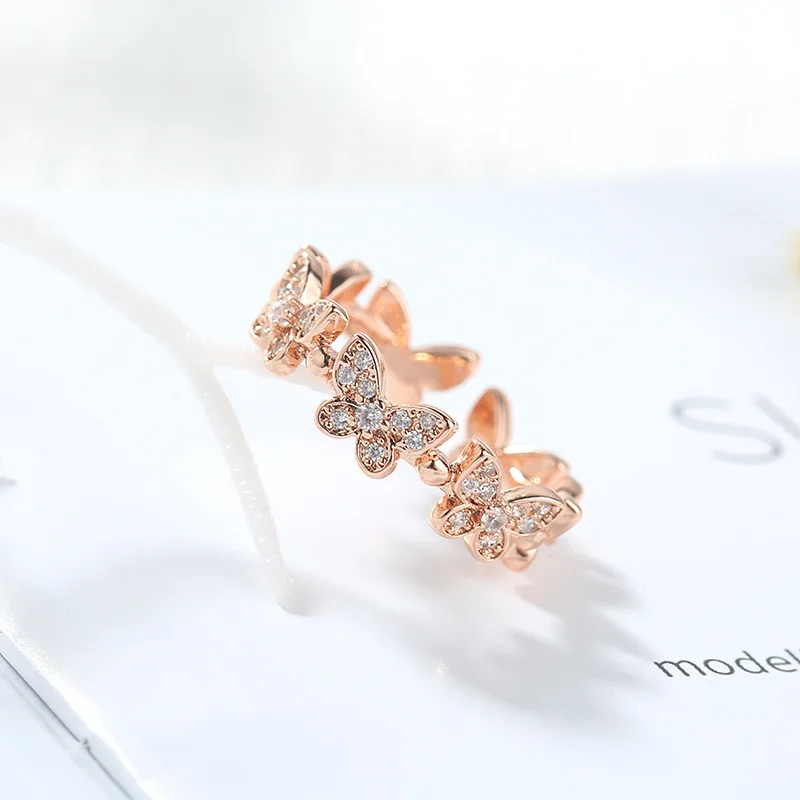 Korean Jewelry Butterfly Ring CZ Zircon butterfly Adjustable Crystal ring ladies, As the picture
Korean Jewelry Butterfly Ring CZ Zircon butterfly Adjustable Crystal ring ladies, As the picture