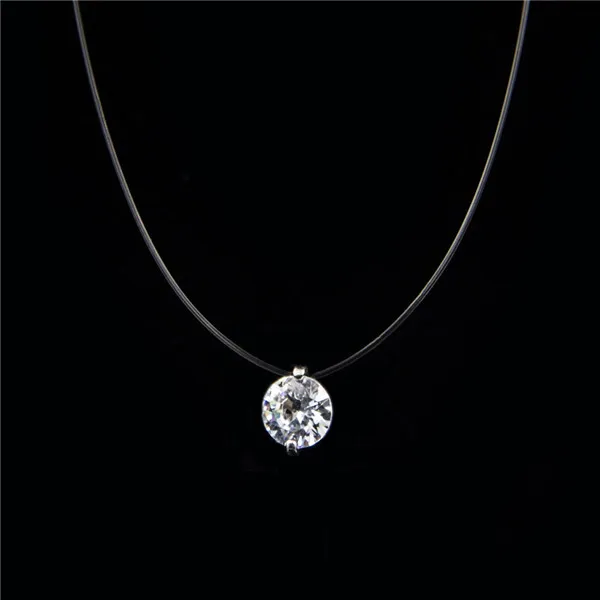 Hot Sale Transparent Fishing Line Necklace Silver Color Invisible Chain Rhinestone Choker Necklace for Women
Hot Sale Transparent Fishing Line Necklace Silver Color Invisible Chain Rhinestone Choker Necklace for Women