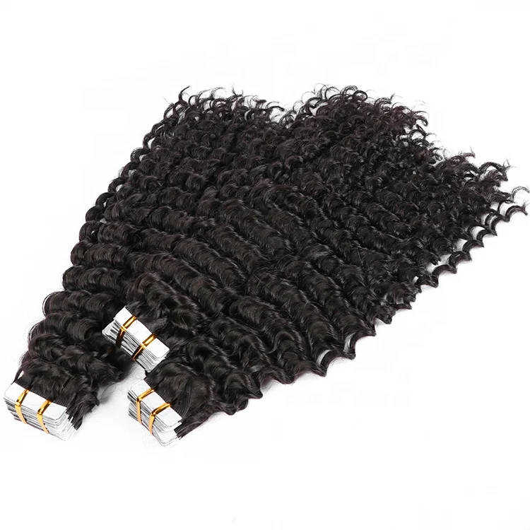 Deep Wave Tape In Human Hair Extensions Skin Weft Invisible Brazilian Natural Black Curly Hair Extensions 40Pcs/Bundle
Deep Wave Tape In Human Hair Extensions Skin Weft Invisible Brazilian Natural Black Curly Hair Extensions 40Pcs/Bundle