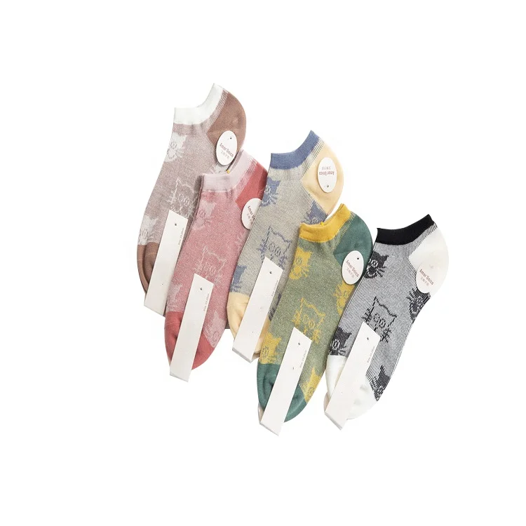 Summer fashion cartoon cat animal cotton socks women comfortable breathable ankle socks, Colorful
Summer fashion cartoon cat animal cotton socks women comfortable breathable ankle socks, Colorful