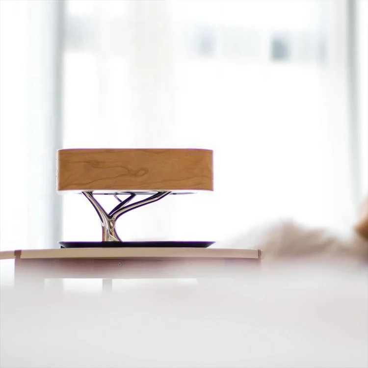 New Arrival Wireless Bluetooth Speaker Bluetooth Wood Craft Table Light