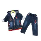 Kid Garment Young Little Autumn Clothes Denim Jeans Pants Boy Suits
