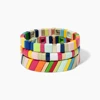 Boho Stretch Bracelet Mix colors Tiles Bracelets Enamel Beads Bracelet For Women Gifts