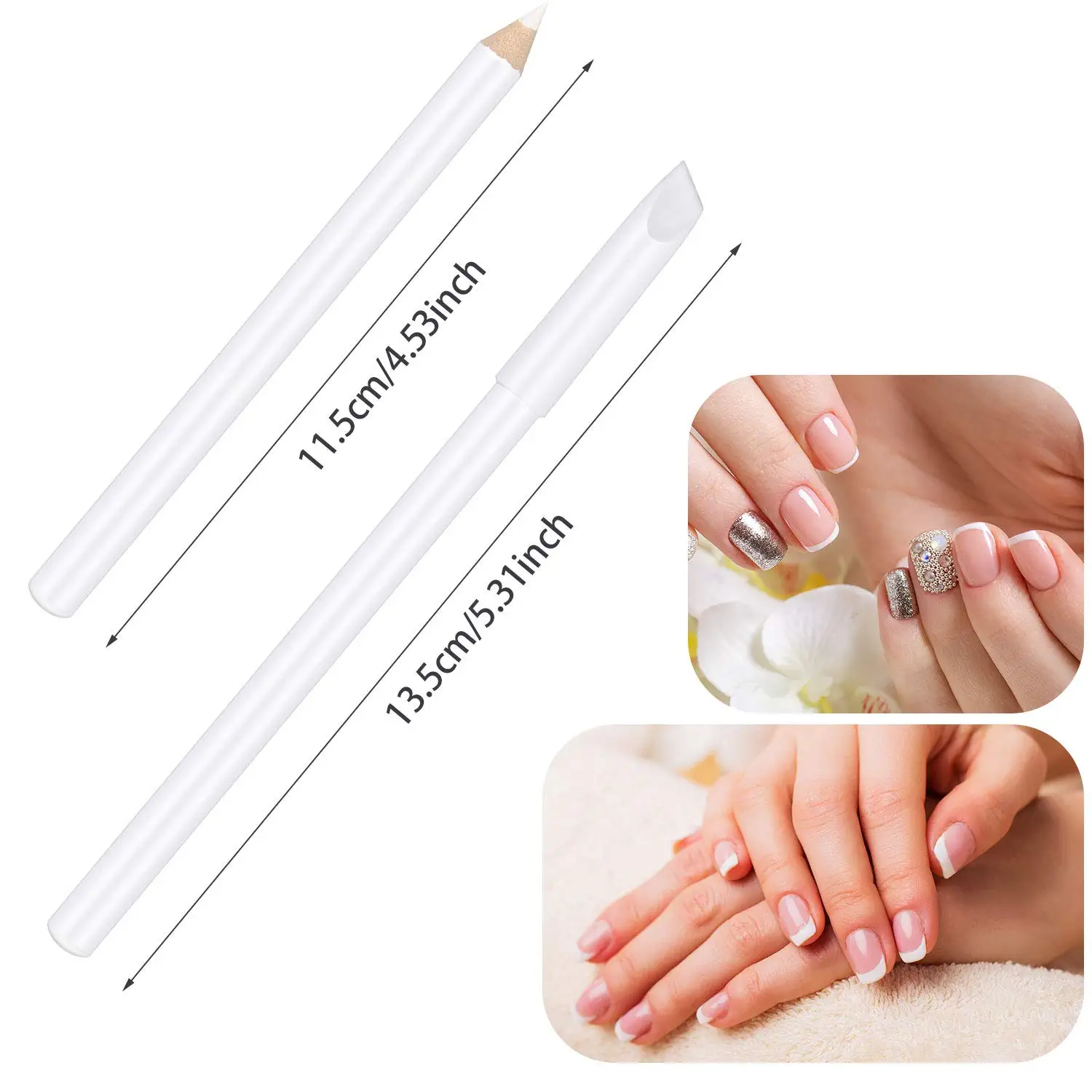 2021 3 Pieces White Nail Pencil 2-in-1 Nail Whitening Pencils Nail Art Pencils with Cuticle Pusher
2021 3 Pieces White Nail Pencil 2-in-1 Nail Whitening Pencils Nail Art Pencils with Cuticle Pusher