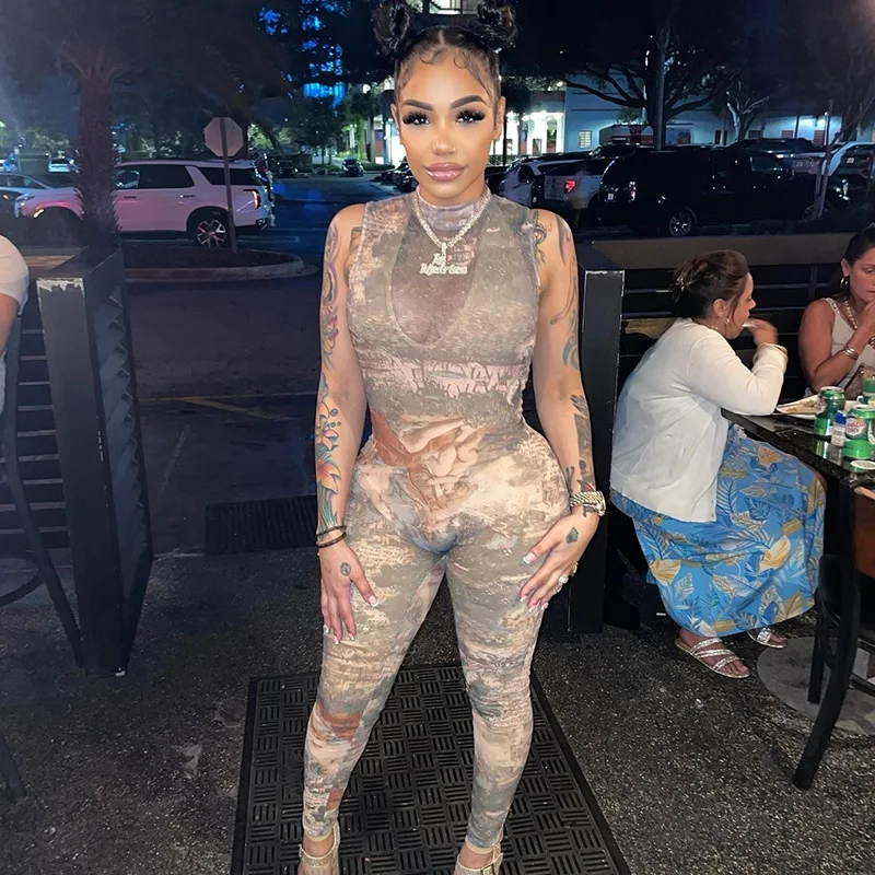 Summer Bodysuit For Women camouflage map print one piece Romper Party Club Wear casual elegant tank Jumpsuit bodycon sexy lady
Summer Bodysuit For Women camouflage map print one piece Romper Party Club Wear casual elegant tank Jumpsuit bodycon sexy lady