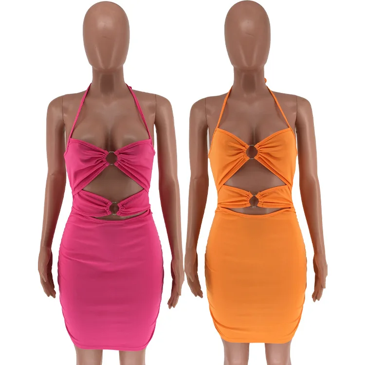 F50493A fashion women solid color sexy dress fashion skirt INS casual women's dress, Pink, orange
F50493A fashion women solid color sexy dress fashion skirt INS casual women's dress, Pink, orange