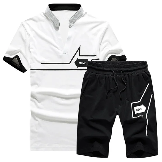2021 summer new men's short-sleeved sports suit sports stand-up collar T-shirt five shorts comfortable and casual two-piece suit, Picture
2021 summer new men's short-sleeved sports suit sports stand-up collar T-shirt five shorts comfortable and casual two-piece suit, Picture
