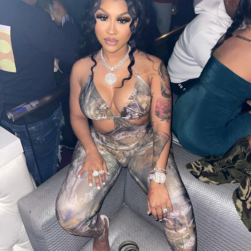 Customziable Fashion Tree Print Women Jumpsuit 2021 New Arrival Strapless Sleeveless Sexy Hollow Skinny Jumpsuit Streetwear
Customziable Fashion Tree Print Women Jumpsuit 2021 New Arrival Strapless Sleeveless Sexy Hollow Skinny Jumpsuit Streetwear