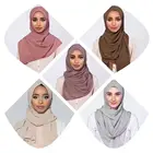 Graphic Customization Muslim Hijab Scarf Shawl 2019 Solid Bubble Chiffon Shawl Muslim Hijab of Chiffon Scarf Women Hijab