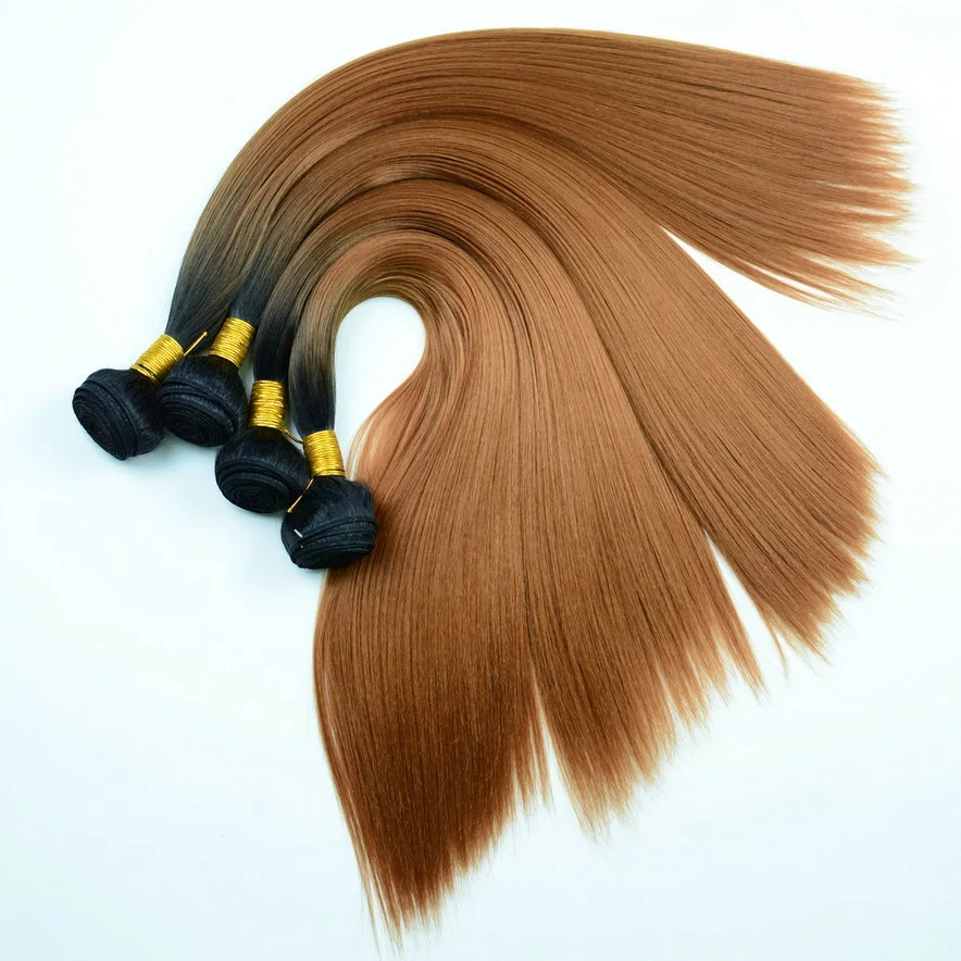 

Cheap Soft Synthetic Hair Bundles,Ombre Deep Brown Color Double Weft Heat Resistant Fiber Hair Weave Yaki Straight 100g, 1#/1b#/2#/4#,mt,tt