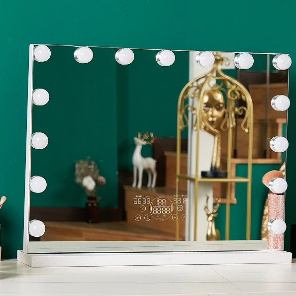 Hot Sale Trifold Standing Shaving Mirror With Led Light Make Up Mirror with Blue-tooth
Hot Sale Trifold Standing Shaving Mirror With Led Light Make Up Mirror with Blue-tooth