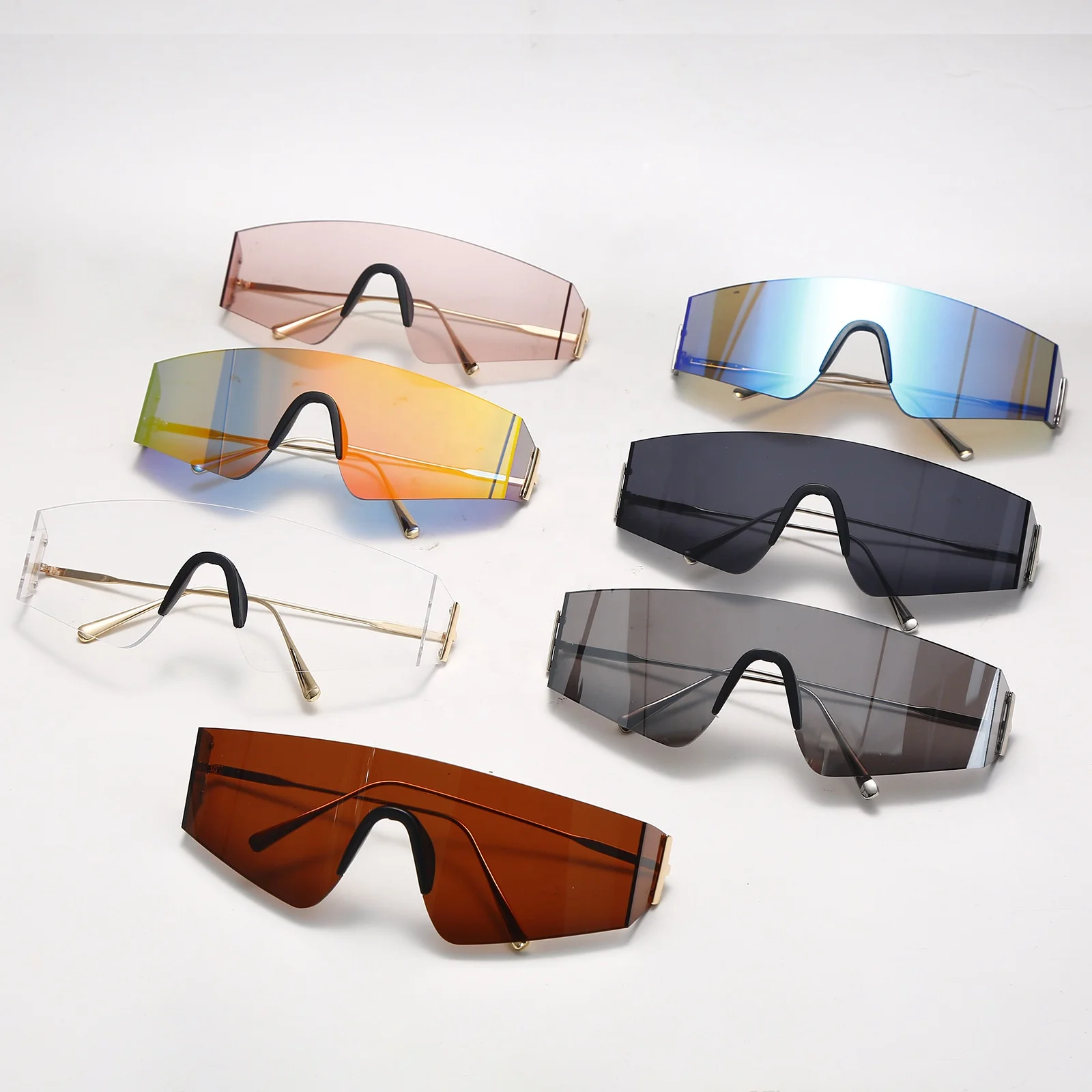 2021 Fashion rimless sun glasses unisex oversized eyewear shades sunglasses, Can be customized
2021 Fashion rimless sun glasses unisex oversized eyewear shades sunglasses, Can be customized