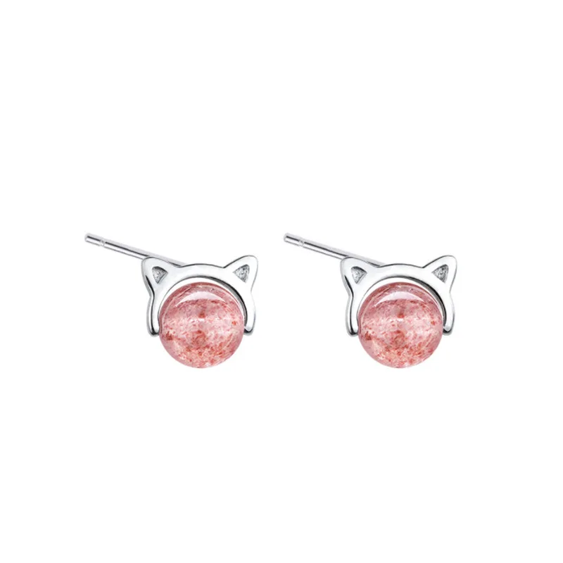 Wholesale Fashion Pink Crystal Little Cat Ear Loop Women Cute Sterling Silver Earrings, Picture
Wholesale Fashion Pink Crystal Little Cat Ear Loop Women Cute Sterling Silver Earrings, Picture